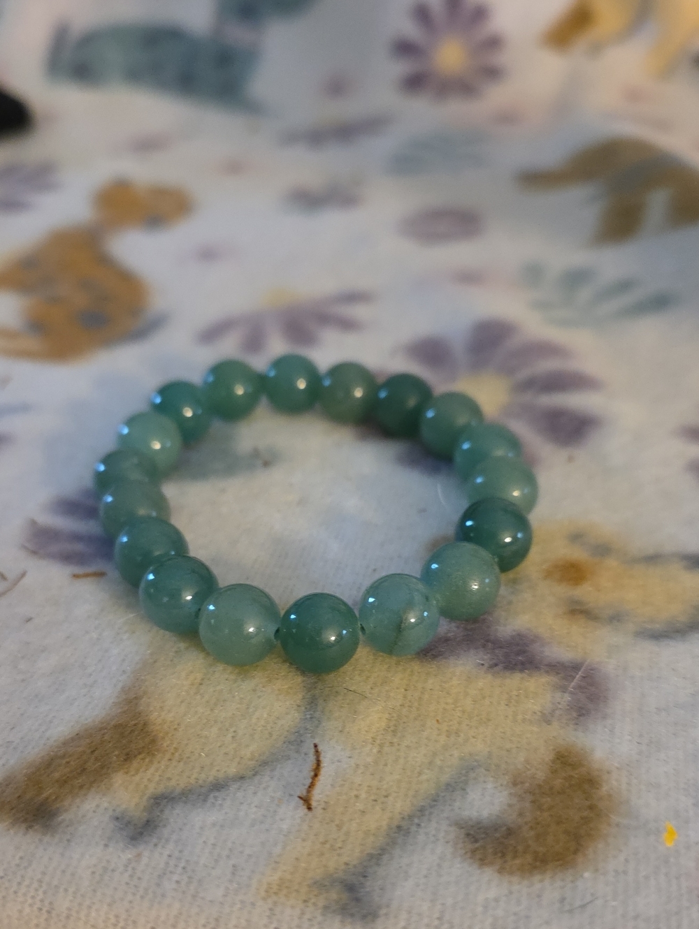 Green Beaded Stretch Bracelet - Women Jewelry